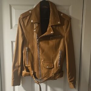 Women's Tan Leather Jacket